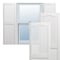 Ekena Millwork Mid-America Vinyl, TailorMade Cathedral Top Center Mullion, Open Louver Shutters, L11442001, PR L11442001 - alternate 1